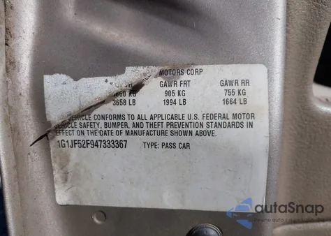 2004 Chevrolet Cavalier Ls from USA, damaged, VIN 1G1JF52F947333367